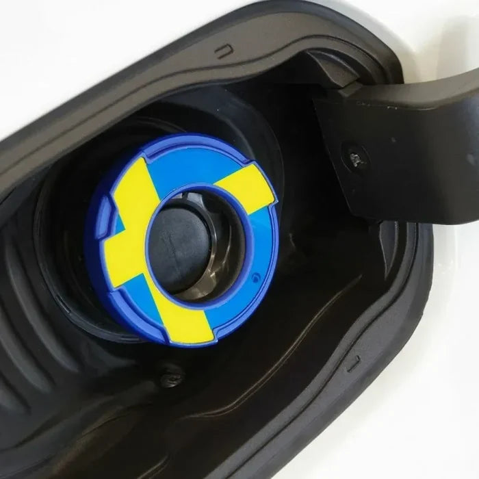 Aluminum fuel cap cover for Volvo — DEFF