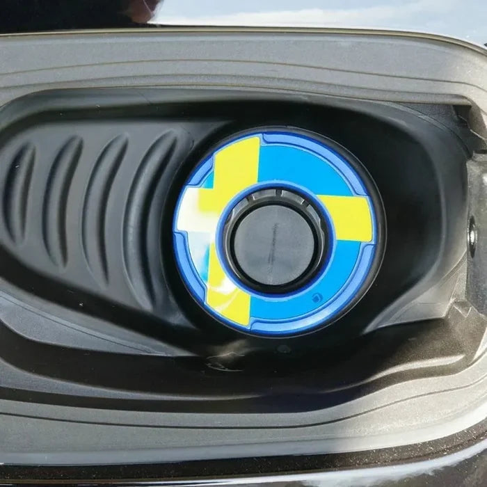 Aluminum fuel cap cover for Volvo — DEFF