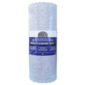 In-floor heating uncoupling membrane roll with blue label on light blue roll