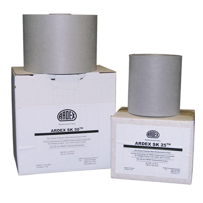 ARDEX SK reinforcement mesh fabric rolls, gray, with 25 and 50 boxes