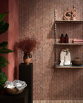 Athens Rosso Travertine Mosaic