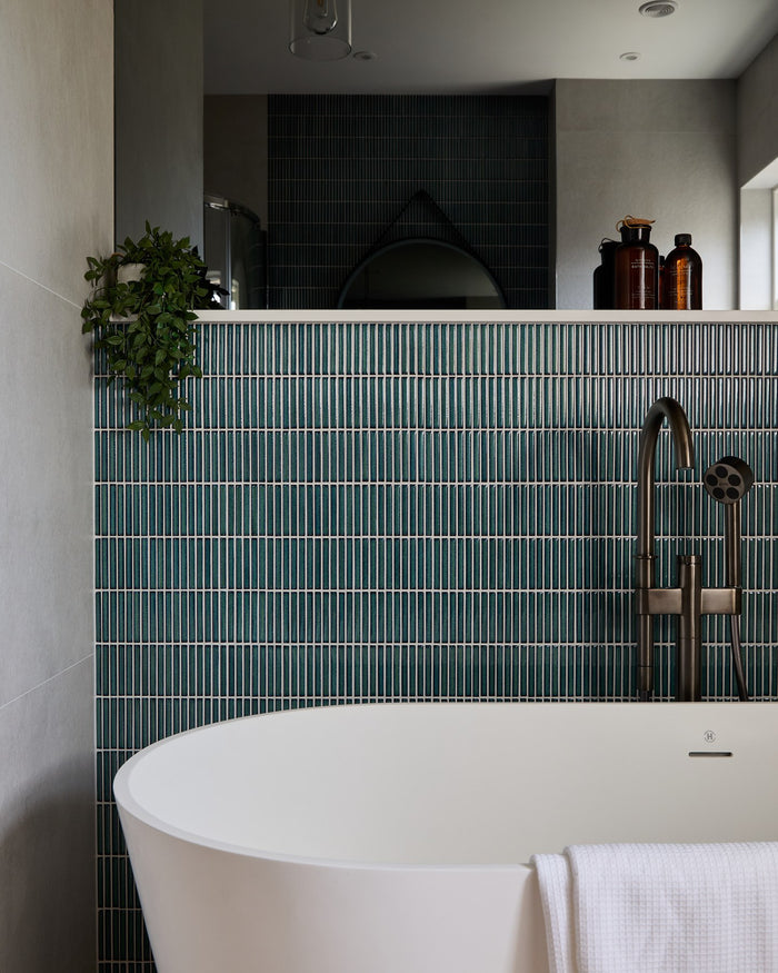Bamboo Porcelain Mosaic Verdigris