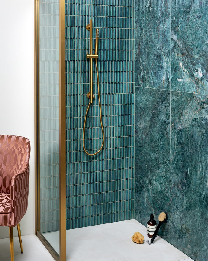 Bamboo Porcelain Mosaic Verdigris
