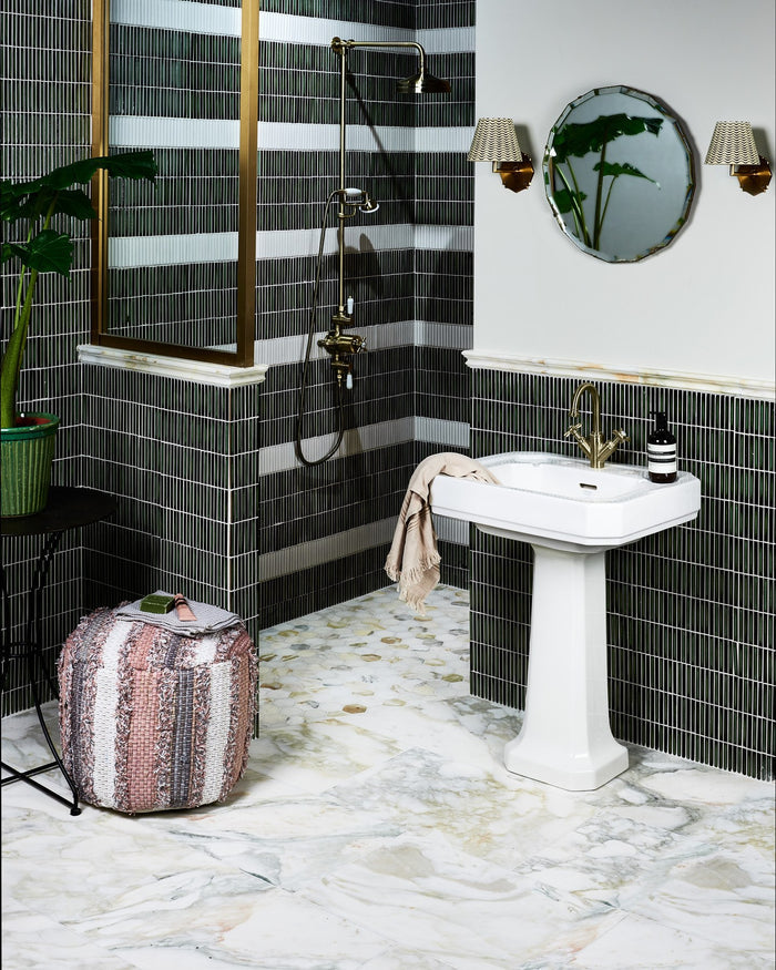 Bamboo Porcelain Mosaic White|Credit: Ruth Matthews @design_soda_ruthie