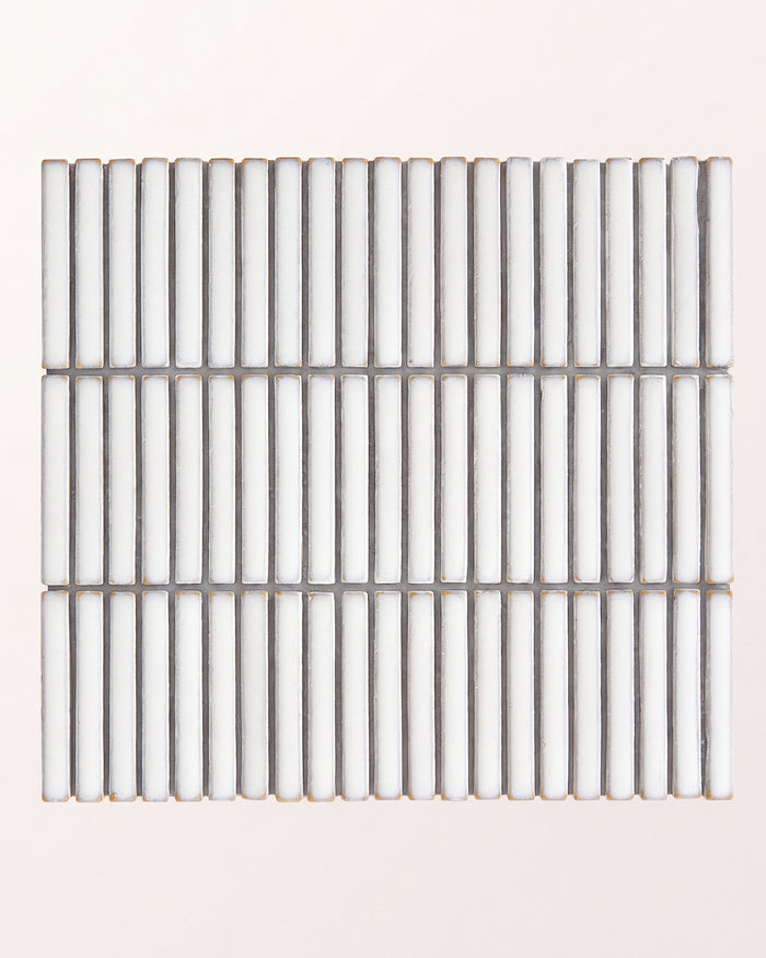 Bamboo Porcelain Mosaic White