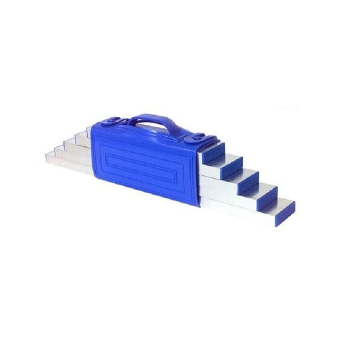 Barwalt 80110 five-piece straight edge set in blue carrying case, straight bars