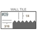 Ultralife™ tile trowel blade #09, 3/16 in x 1/4 in V-notch