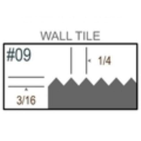 Ultralife™ tile trowel blade #09, 3/16 in x 1/4 in V-notch