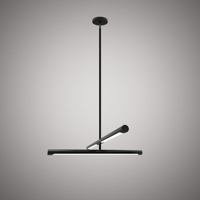 Baton 30-in LED Pendant Matte Black  Dimmable 30W