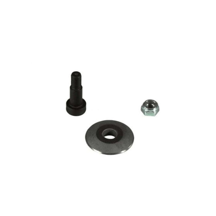 Battipav 22mm Scoring Wheel 492 kit: black cutting wheel, axle stud and hex nut.