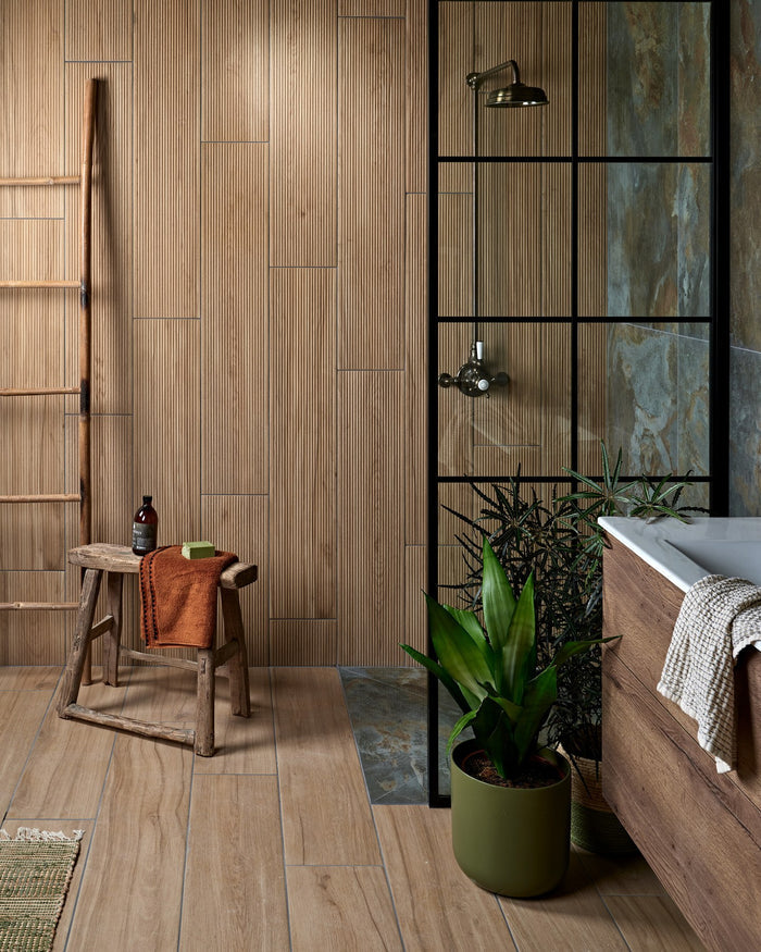 Beach Hut Fluted Porcelain Caramel