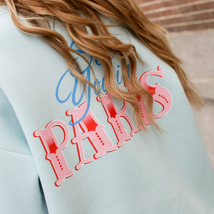 Bisous bisous sweater blauw