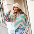Bisous streep shirt roze groen