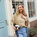 Bisous tee korte mouw groen roze