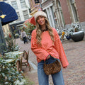 Bowie streep top roze geel