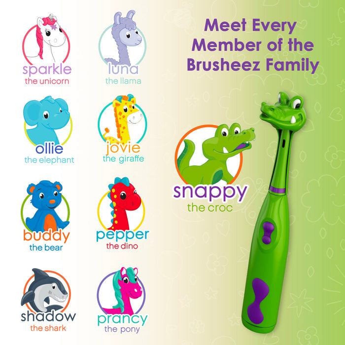 Brusheez® Kids’ Electric Toothbrush Set - Snappy the Croc