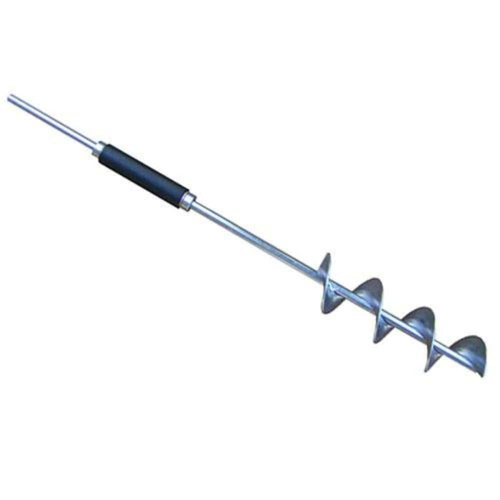Bucket mortar mixer paddle with helical auger and shaft