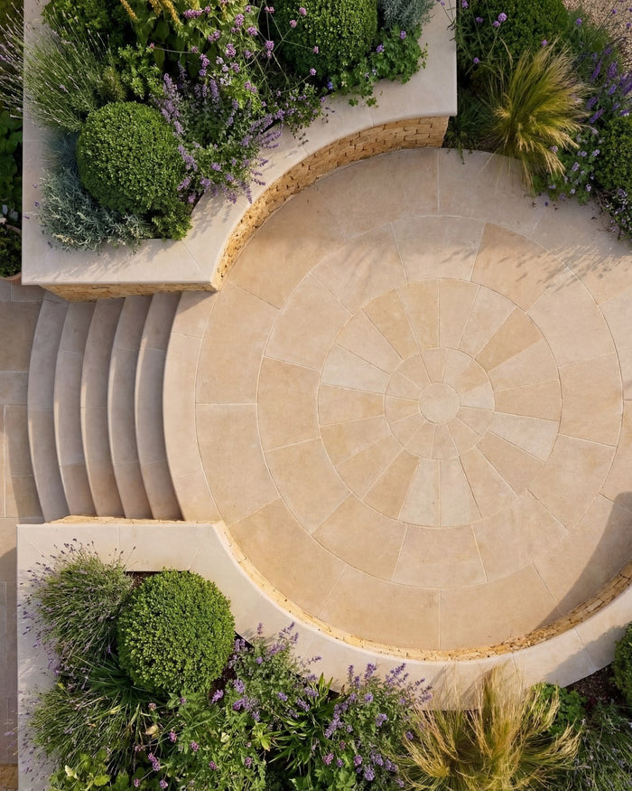Buscot Limestone Tumbled & Etched Double Pencil Coping