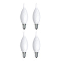 CA10 4.5W Dimmable Milky Filament LED Light Bulb with E12 Base, 3000K, 400 Lumens, 4-Pack