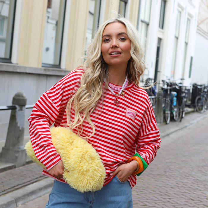 California sweater roze rood