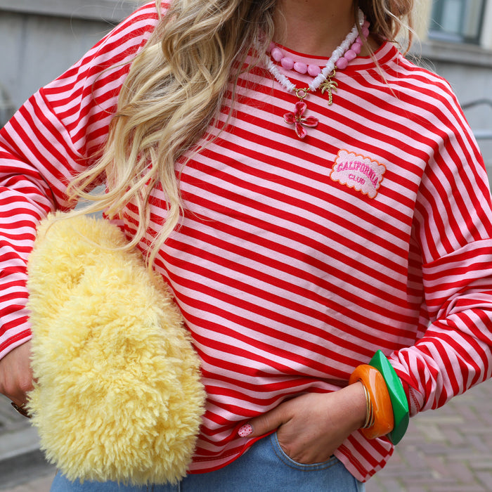 California sweater roze rood