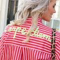 Carpe diem blouse roze rood