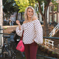 Carrie top off shoulder blouse white