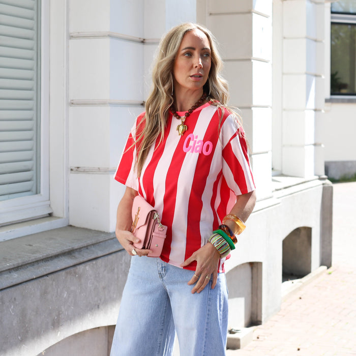 Ciao shirt roze rood verticaal