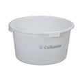 Collomix white plastic mixing bucket with carry handles and snap-on rim