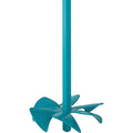 Low viscosity mixing paddle LX120S with 4-blade propeller, teal shaft