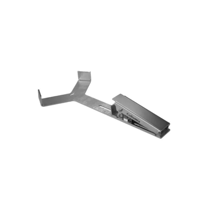 MG Mix Grip bucket holder: metal mount with adjustable clamp prongs
