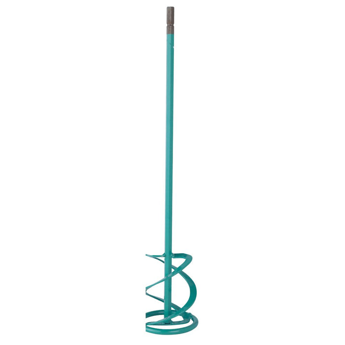 Universal mixing paddle with helical mixing basket, green coated and long shaft