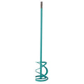 Universal mixing paddle with helical mixing basket, green coated and long shaft