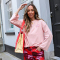 Cosy Club sweater lichtroze