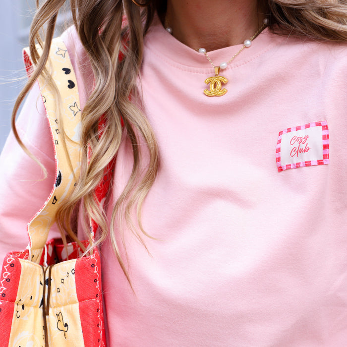 Cosy Club sweater lichtroze