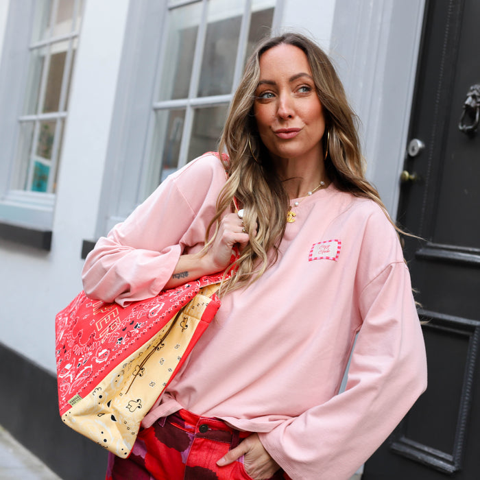 Cosy Club sweater lichtroze