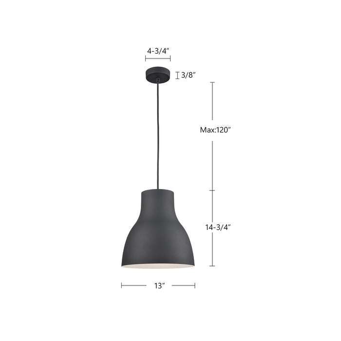 Cradle 13-in Aluminum Pendant