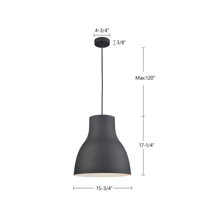 Cradle 16-in Aluminum Pendant