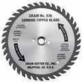 Crain 836 carbide-tipped steel circular blade with serrated teeth and center holes