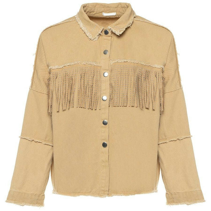 Dames jas beige zwart blauw onesize
