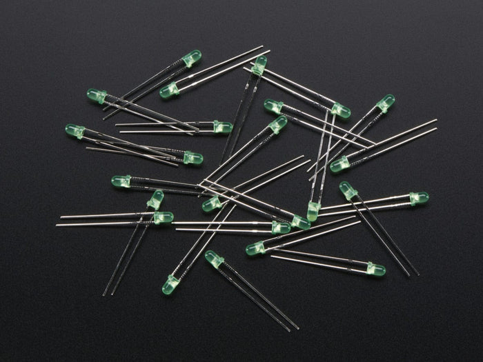 Diffused Green 3mm LED (25 pack) by The Pi Hut - The Pi Hut