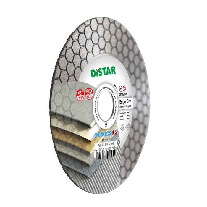 DISTAR Edge Dry Diamond Blade 4.5"–5" – 45° Dry Tile Cutting Blade for Ceramic & Porcelain – product view 2