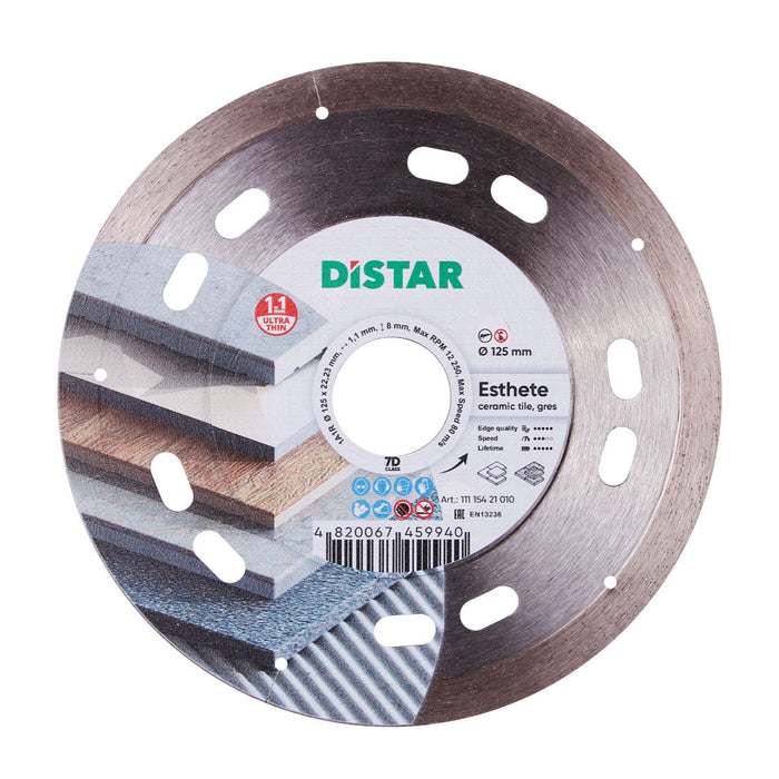 DISTAR Esthete 1.0 Diamond Blade 4.5"–5" – Ultra-Thin Precision Cutting Disc for Ceramic & Porcelain for Corded Grinders – product view 6