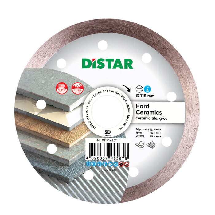 DISTAR Hard Ceramics – Wet Diamond Blade for Porcelain & Ceramic Tile (4.5"–16") – product view 1