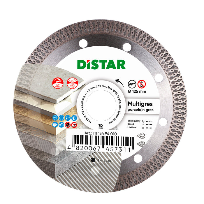 DISTAR Multigres 5 inch diamond blade for dry cutting porcelain and ceramic tile