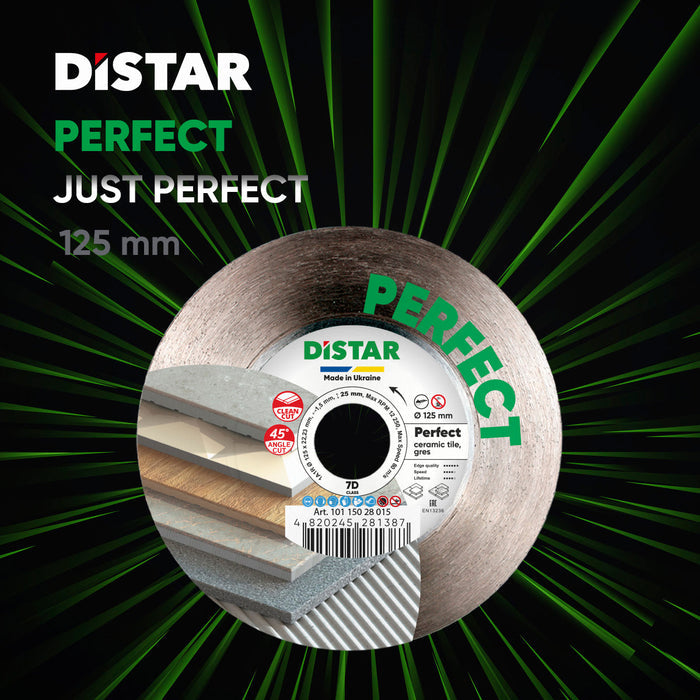 DISTAR Perfect Diamond Blade 4.5" & 5" – Ultra-Clean Cutting for Ceramic & Porcelain Tile – product view 8
