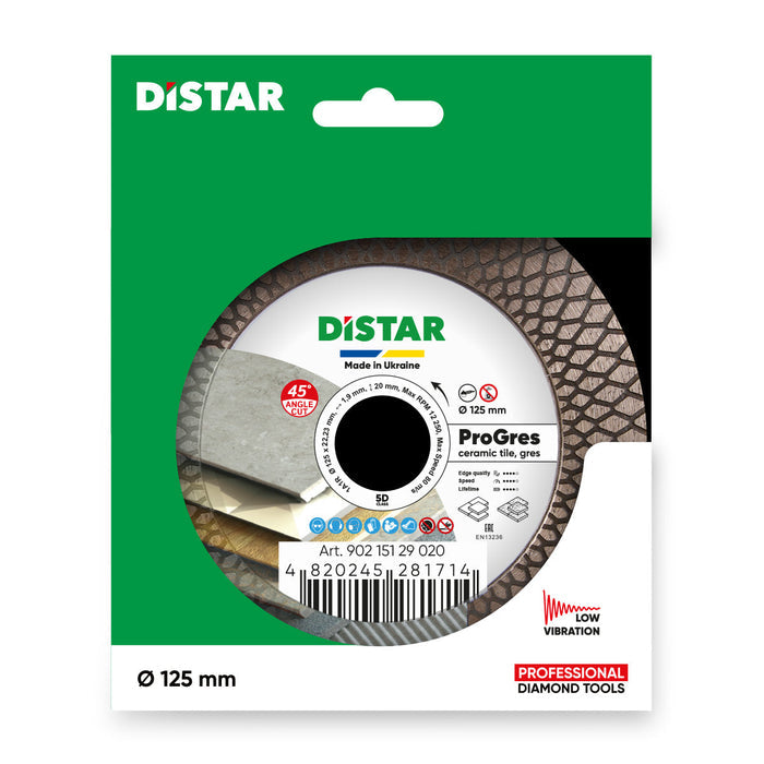 DISTAR PRO Gres Diamond Blade 4.5"–5" – Cut & Grind Ceramic and Porcelain Tile with One Tool – product view 5