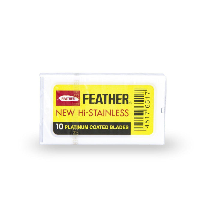 10 Feather Double Edge blades NEW Hi-stainless Steel - russell's shave club