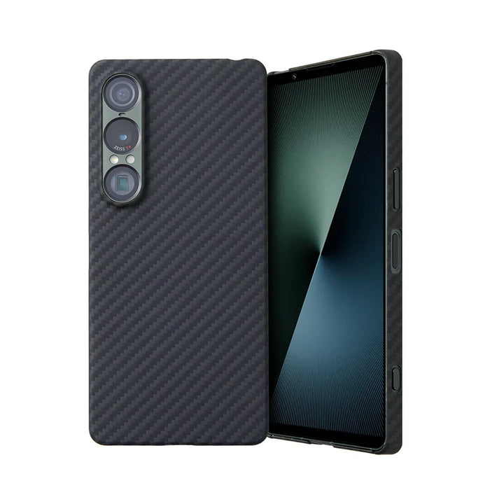 Xperia 1 VII protection bundle — DURO Kevlar Case (Black) with free Super Tough Glass — DEFF