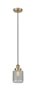 Edison Mini Pendant Antique Brass Cast Glass